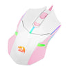 Mouse gamer M601WP RGB Centrophorus Redragon branco com rosa