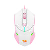 Mouse gamer M601WP RGB Centrophorus Redragon branco com rosa