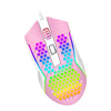 Mouse gamer Redragon M987PW-P RGB Reaping Elite rosa com branco