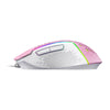 Mouse gamer Redragon M987PW-P RGB Reaping Elite rosa com branco