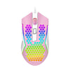 Mouse gamer Redragon M987PW-P RGB Reaping Elite rosa com branco