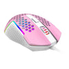Mouse gamer Redragon M987PW-P RGB Reaping Elite rosa com branco