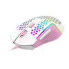 Mouse gamer Redragon M987WP-P RGB Reaping Elite branco com rosa