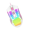 Mouse gamer Redragon M987WP-P RGB Reaping Elite branco com rosa