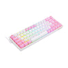 Teclado gamer mecânico Redragon K631WP-RGB Castor branco com rosa