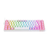 Teclado gamer mecânico Redragon K631WP-RGB Castor branco com rosa