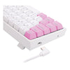 Teclado gamer mecânico Redragon K631WP-RGB Castor branco com rosa