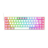 Teclado gamer mecânico Redragon K631WP-RGB Castor branco com rosa