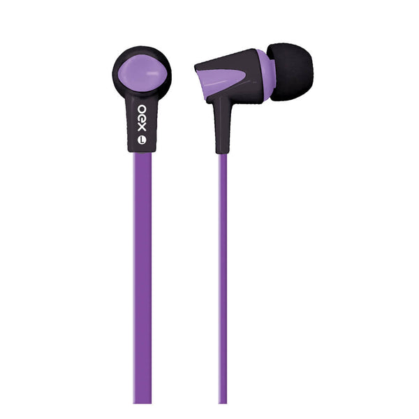 Fone de ouvido OEX intra auricular com microfone Colorhit roxo FN