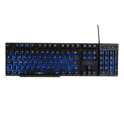 Teclado gamer OEX Force-X TC201 preto
