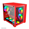 Gabinete gamer Midtower Pcyes Forcefield Red Magma - GFFRMP