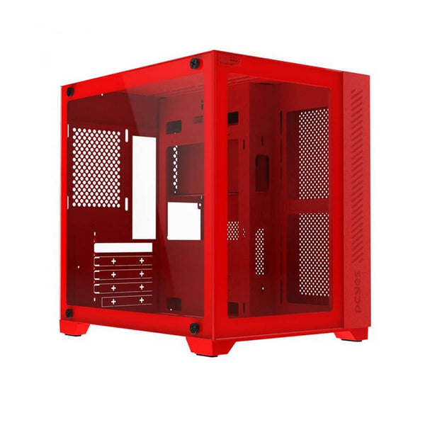 Gabinete gamer Midtower Pcyes Forcefield Red Magma - GFFRMP