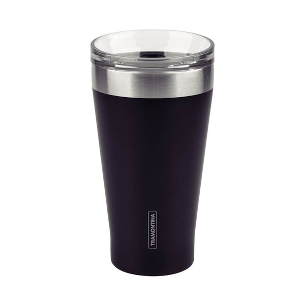 Copo térmico Tramontina Exata com tampa 550ml preto