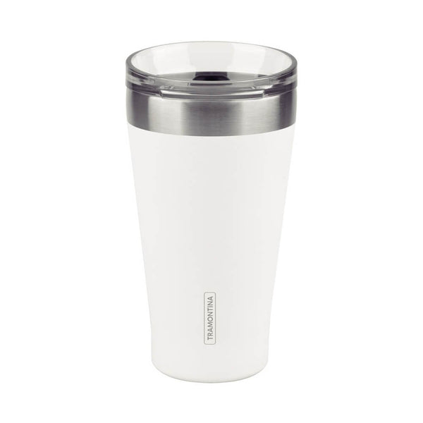 Copo térmico Tramontina Exata com tampa 550ml Branco