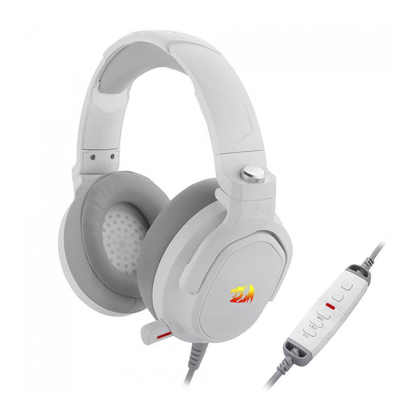 FONE DE OUVIDO HEADSET REDRAGON GAMER NIREUS H399 RGB BRANCO