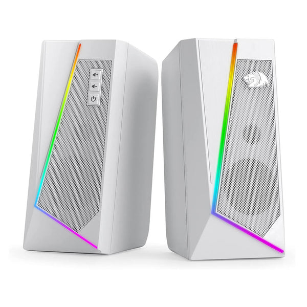 Caixa de Som Gamer Redragon 2.0 Anvil GS520W Branco RGB