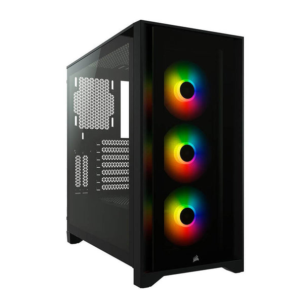 Gabinete gamer Corsair Icue 4000X preto - CC-9011204-WW