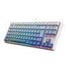 Teclado mecânico gamer Redragon Daksa branco e azul RGB