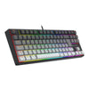 Teclado Mecânico Gamer Redragon Daksa preto e cinza RGB