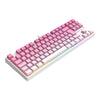 Teclado Mecânico Gamer Redragon Daksa Branco e Rosa RGB
