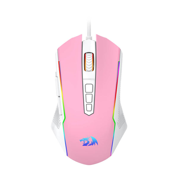 Mouse Redragon M910PW-RGB Ranger Bubblegum Rosa com Branco