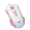 Mouse Redragon M910WP-RGB Ranger Lollipop Branco com Rosa
