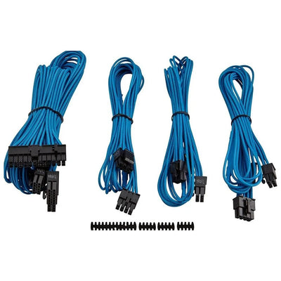 Kit de Cabos Sleeved Corsair para Fonte ATX/RM/RMI/SF Azul