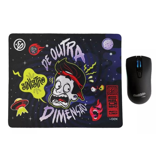 Kit gamer Oex Enaldinho mouse e mousepad MC106 - 48.7449