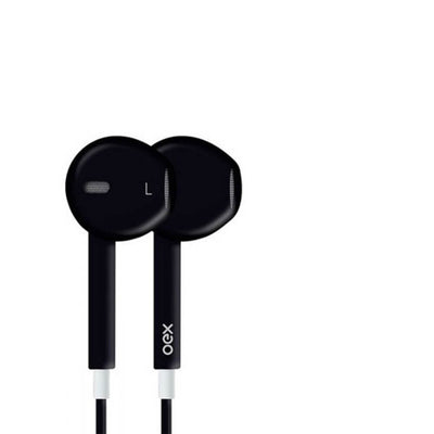 Fone de ouvido com microfone OEX colormood FN204 preto 51.4208