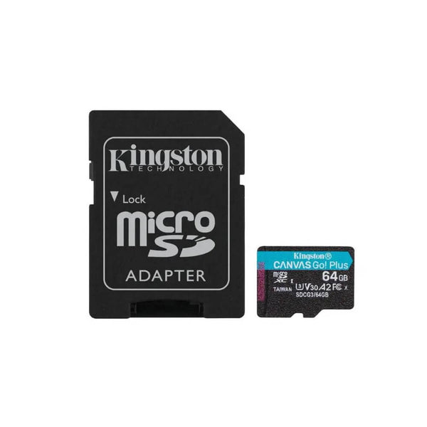 Cartão de Memória 64GB Kingston Go Plus Classe 10 c/ Adaptador