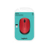 Mouse Logitech sem fio M170 vermelho