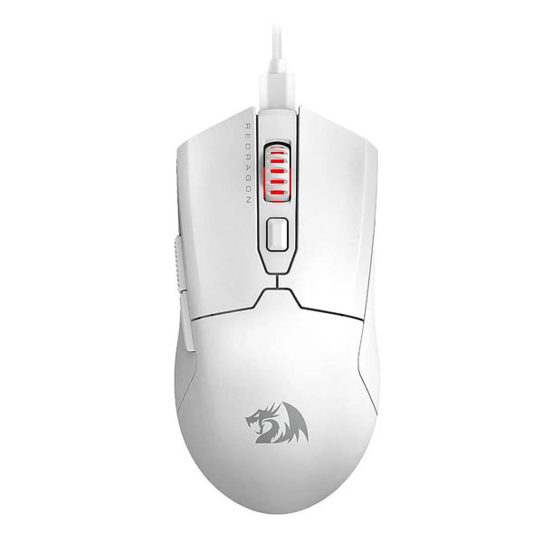 Mouse gamer redragon M995W-PRO RGB Fyzu branco