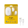Fone de ouvido Bright Bluetooth Max Sound branco FN569