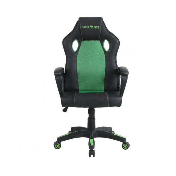 Cadeira gamer Viper Pro Phyton preta com verde -401