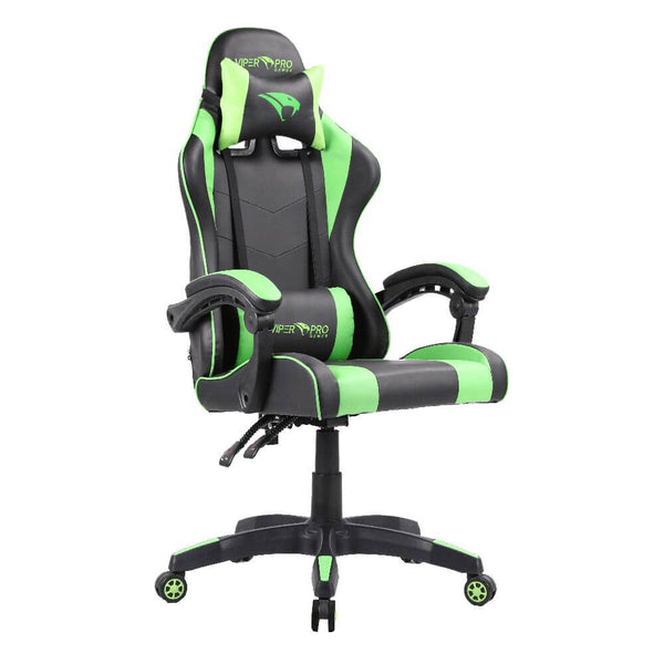 Cadeira gamer Viper Pro Naja preta/verde 414