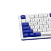 Kit teclado e mouse Akko branco e azul