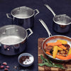 JOGO DE PANELA TRAMONTINA GRANO 4 PEÇAS ACO INOX