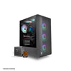 Gabinete Thermaltake gamer S200TG Tglass preto PSU 650W