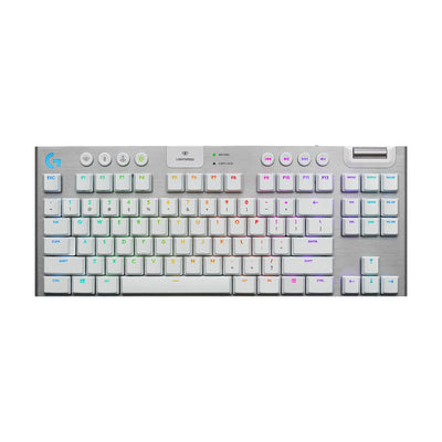 Teclado gamer Logitech mecanico G915 branco TLK - 920-009660
