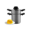 Cuscuzeira com tampa Brinox 800ml grafite pro-flon