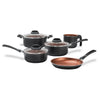 Jogo de panelas Brinox antiaderente 5 peças Topázio cinza range