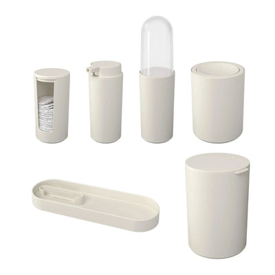 Conjunto para banheiro Coza Serene 6 peças cinza claro