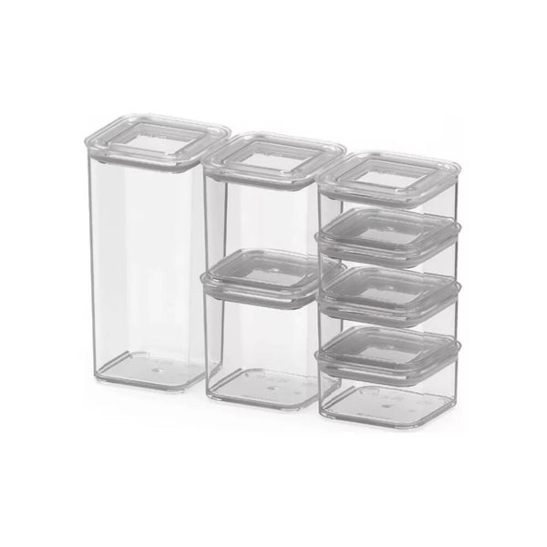 Conjunto de potes herméticos modular Coza Modo cristal 7 peças