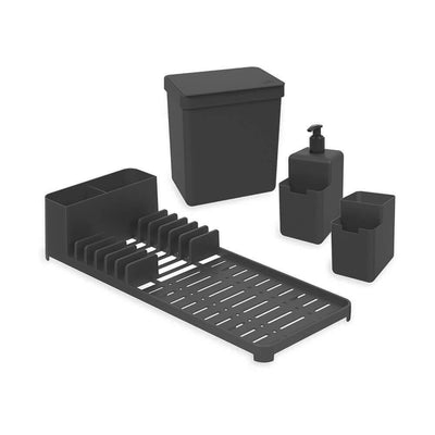 Conjunto organize sua pia Coza Single 4 peças preto