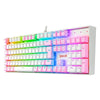 Teclado mecanico gamer Redragon K551WP mitra branco switch azul