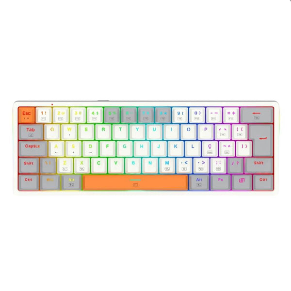 TECLADO MECANICO GAMER REDRAGON K642 AKALI KEYCAPS BRANCO CINA E