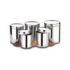 Conjunto de potes porta mantimentos com tampa Brinox Suprema 5 pç