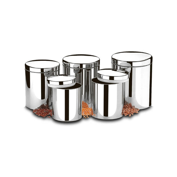 Conjunto de potes porta mantimentos com tampa Brinox Suprema 5 pç
