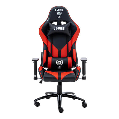 Cadeira gamer Clanm Mount black preto e vermelho CM081