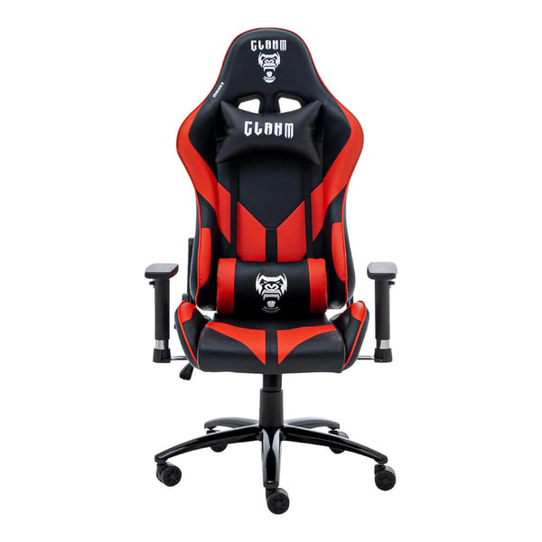 Cadeira gamer Clanm Mount black preto e vermelho CM081